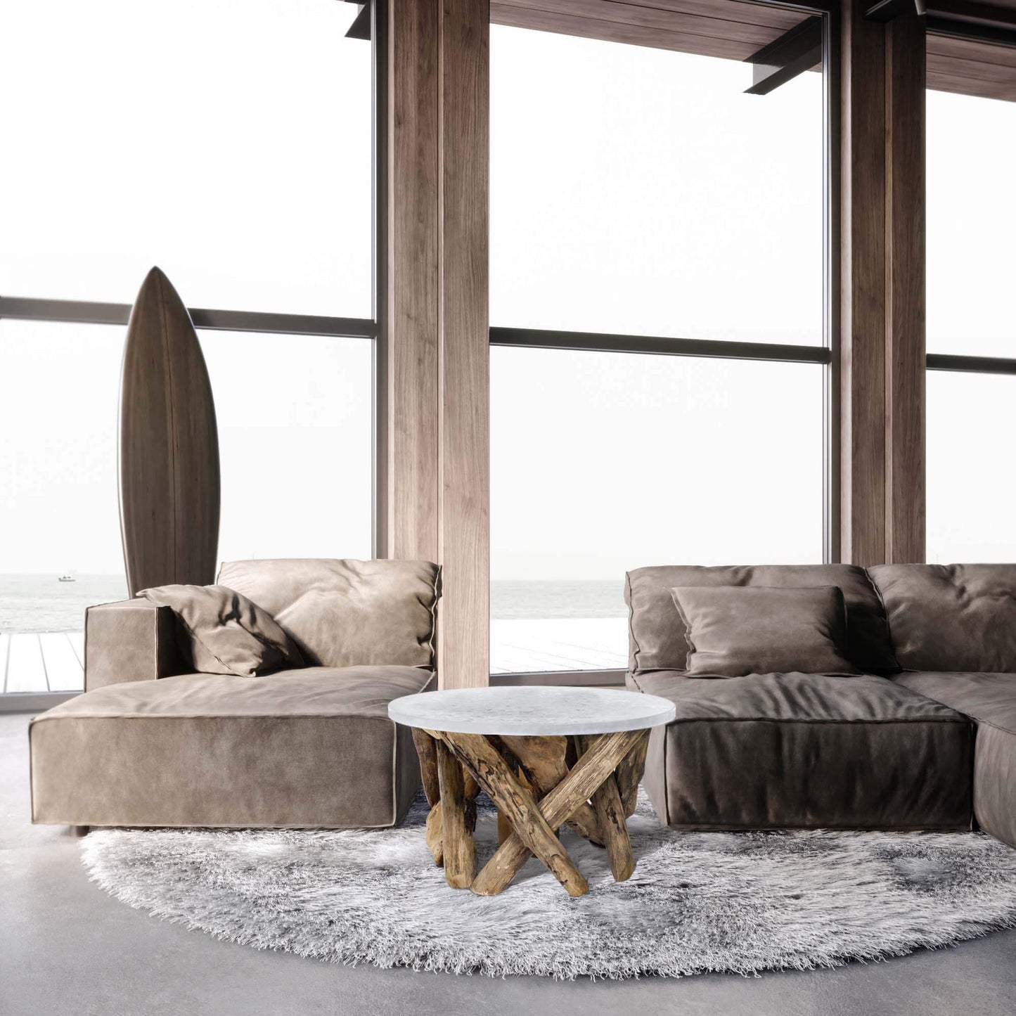 Lake Tahoe Glaskeramik Couchtisch