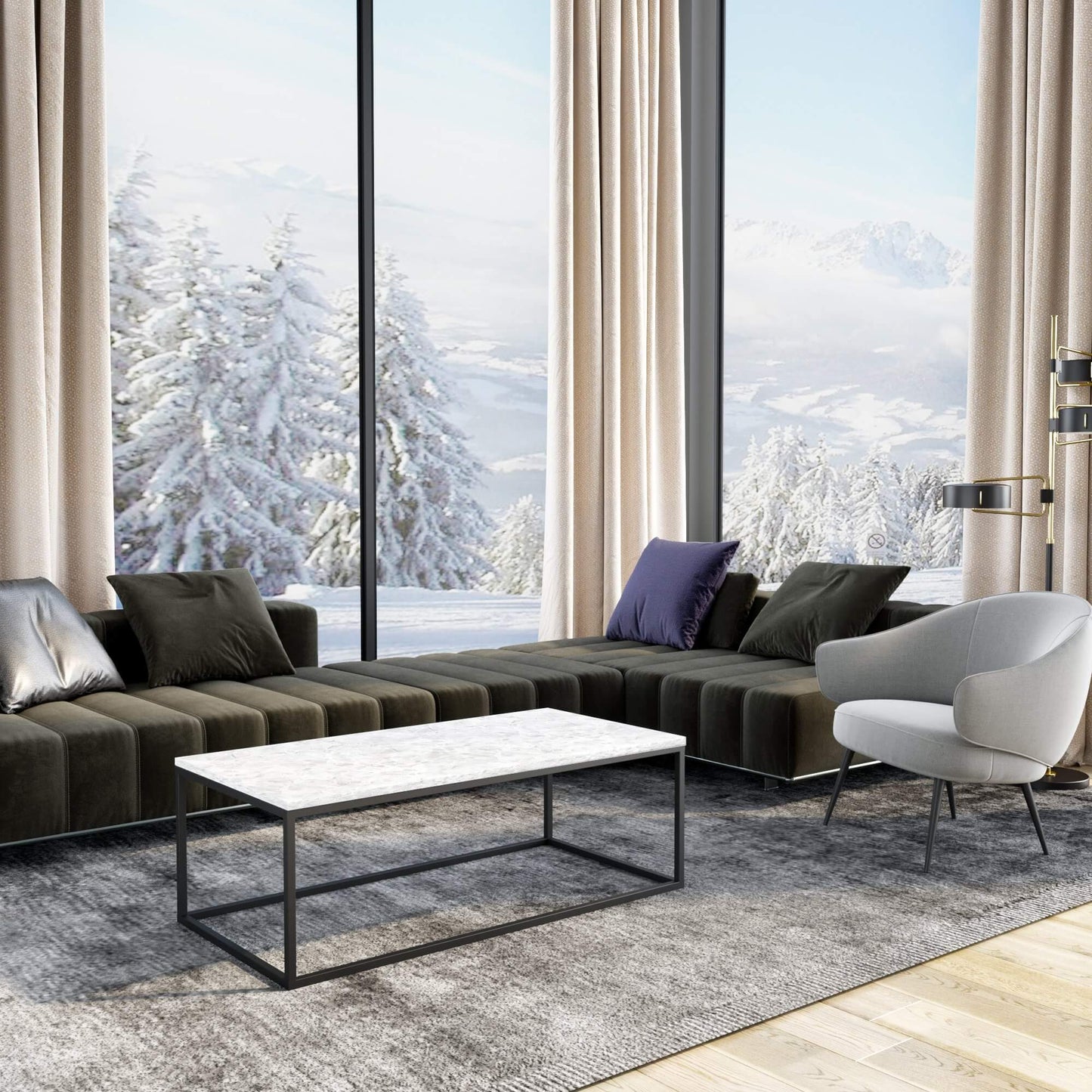 Göteborg Glaskeramik Couchtisch