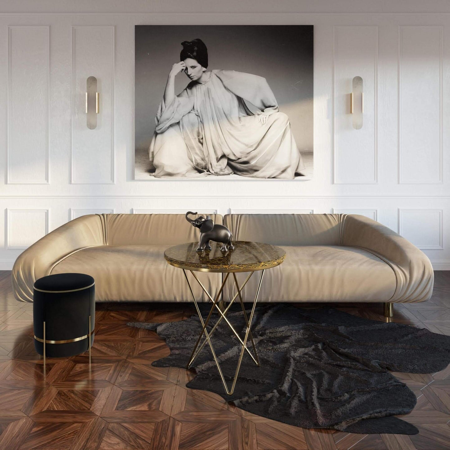 Paris Glaskeramik Beistelltisch