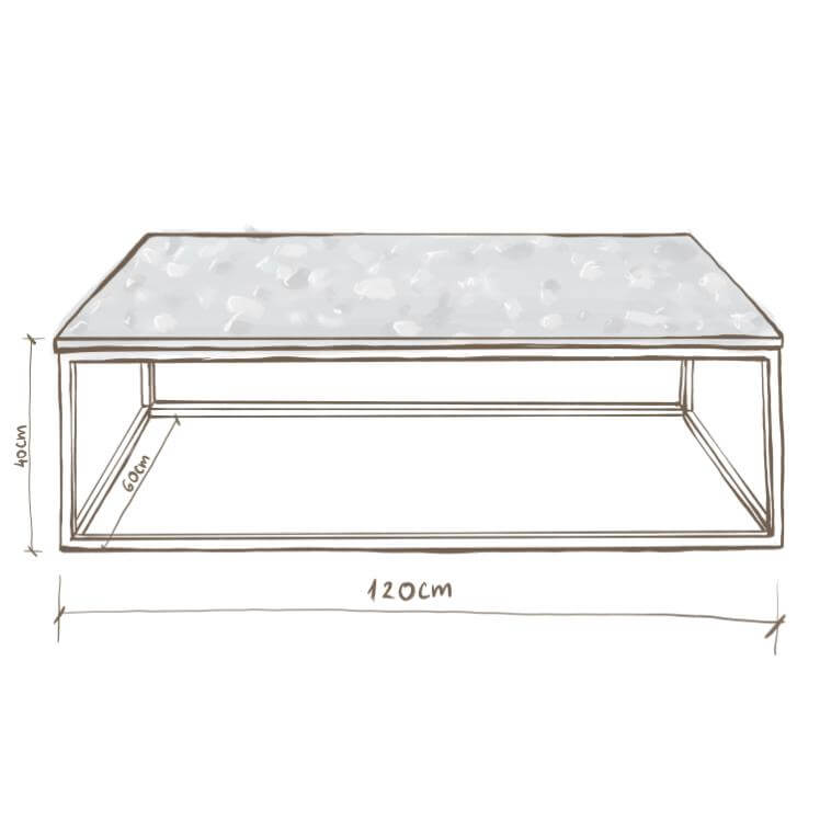 Göteborg Glaskeramik Couchtisch